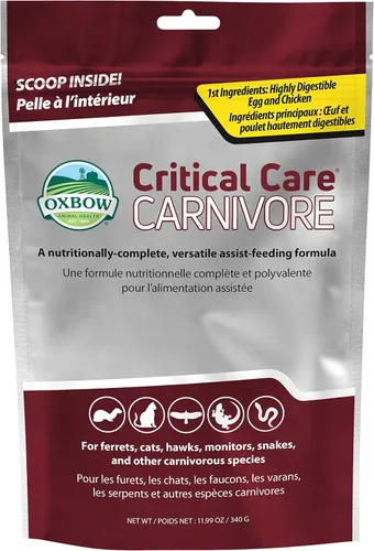 Oxbow Animal Health Critical Care, Carnivore, Bolsa de 340 Gramos