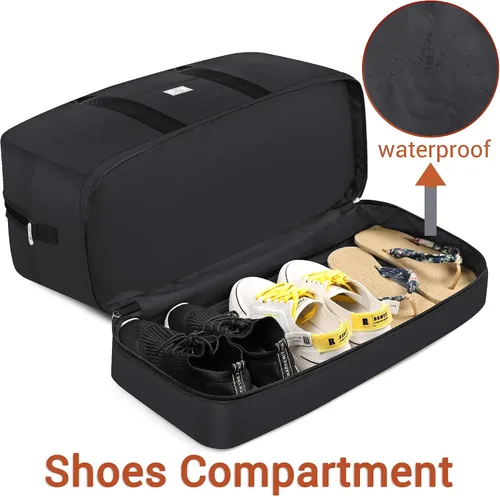 Miniatura 162 de IBFUN Bolsas de fin de semana para mujer, bolsa grande de lona para viaje, bolsa de viaje con compartimento para zapatos, 21 pulgadas, juego de 3