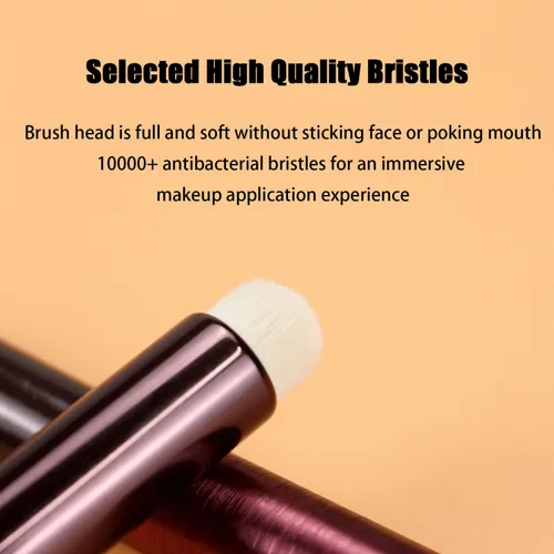 Miniatura 3 de Cepillo de labios, cepillo de manchas de labios de cabeza redonda, efecto mate profesional aplicadores de brillo de labios, cepillo de maquillaje