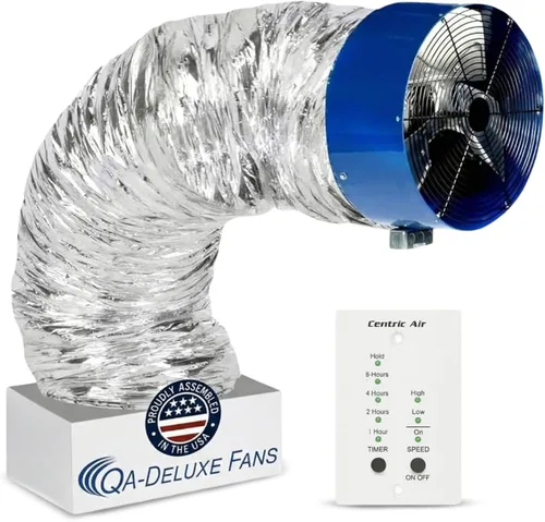 Miniatura 9 de QA-Deluxe 3300 incluye control remoto de una sola velocidad Plug & Play con temporizador Amortiguador aislado R-5 Ventilador para toda la casa