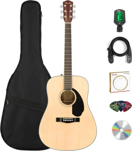 Miniatura 10 de Conjuntos de guitarras acústicas Fender CD-60. Negro