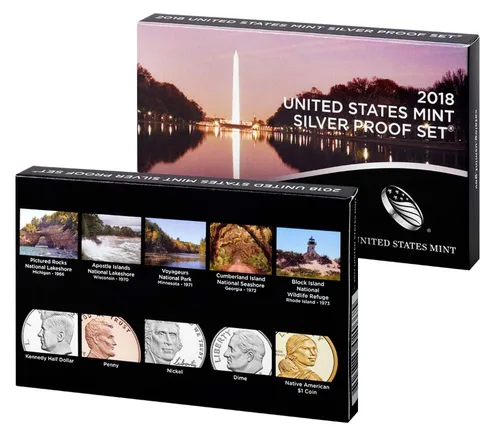 Miniatura 2 de 2018 S US Silver Proof Set Hermoso Cameo Final Prueba