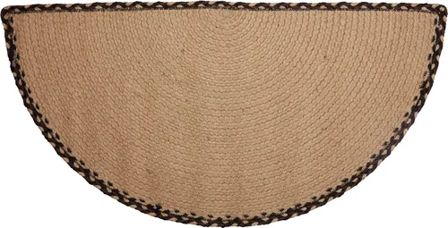 Miniatura 4 de VHC Brands Sawyer Mill - Alfombra de medio círculo de yute de arado de carbón (16.5 x 33 pulgadas)