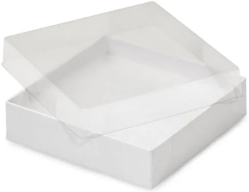 Paquete de 100 unidades caja de joyería sólida de 35 x 35 x 1 pulgada base blanca de algodón no deslustre perfecta para collares pulseras y