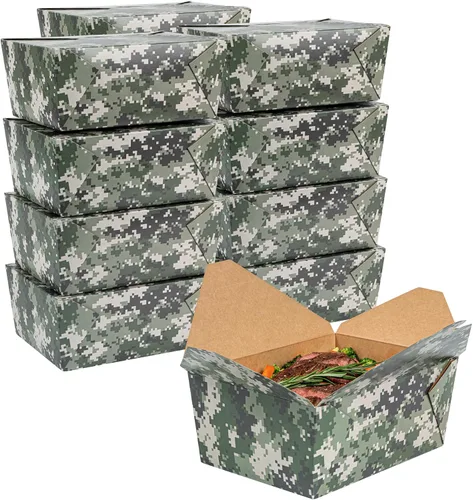 Miniatura 32 de Restaurantware Bio Tek - Cajas para llevar de 30 onzas, 200 loncheras para llevar, cierre de tabulación, resistentes al calor, desechables, de papel