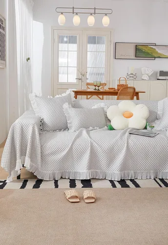 Miniatura 5 de Funda de sofá toalla Cojín Sofá FurnitureProtector protegerá su sofá de manchas, desgaste Es funcional y duradero para la vida diaria para cama, Gris