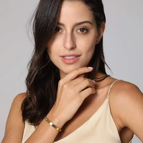 Miniatura 4 de Regalo de Navidad MVCOLEDY Jewelry - Pulsera chapada en oro o blanco con piedra de corazón de acero inoxidable con cristal para mujer