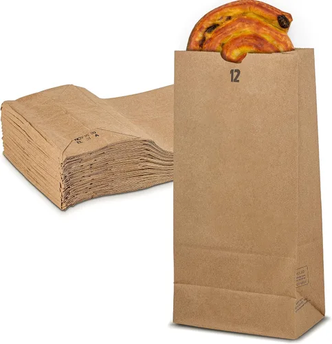 Miniatura 10 de MT Products Bolsas de almuerzo de 10 libras. Bolsas de papel kraft para comestibles y compras, paquete de 50