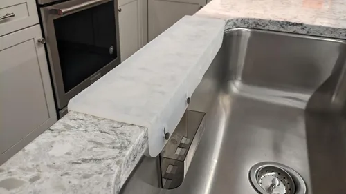 Miniatura 3 de SiliSink XL Protector de borde de silicona para fregadero de cocina, se adapta a 3.75 a 4 pulgadas de ancho, el protector de piedra original