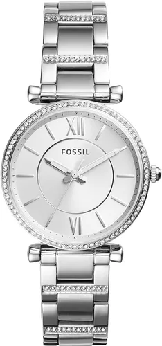 Miniatura 9 de Fossil Carlie - Reloj de cuarzo de acero inoxidable de tres manecillas para mujer