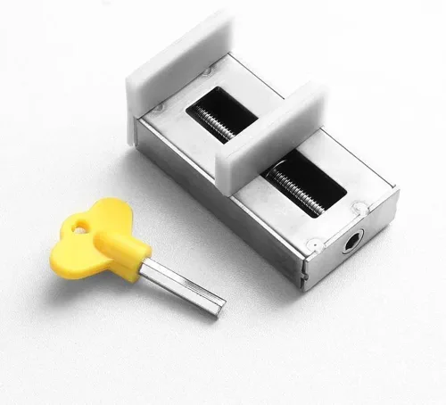 Miniatura 6 de WANLIAN Tapón de bloqueo de ventana de puerta ajustable grueso deslizante de seguridad antirrobo niños cerradura de seguridad infantil plástico