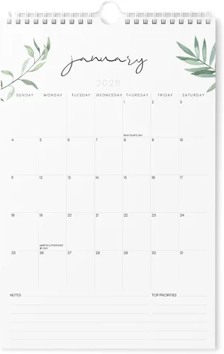 Miniatura 6 de Karto Mini calendario de pared 2025-2026, vertical de 6 x 9 pulgadas, julio de 2025 a diciembre de 2026, pequeño, versátil y fácil de planificar