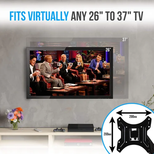 Miniatura 2 de Pyle Home PSW651LT1 - Soporte de pared ajustable universal para TV, soporte de montaje VESA delgado de instalación rápida para TV, LED, LCD, plasma