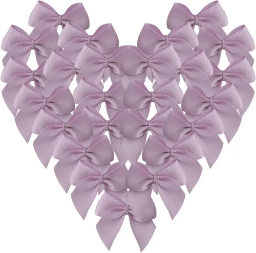 Miniatura 61 de Micomon 50 piezas mini lazos de cinta de satén de 1.6 pulgadas para manualidades, pequeños lazos verdes para decoración navideña embellecimiento