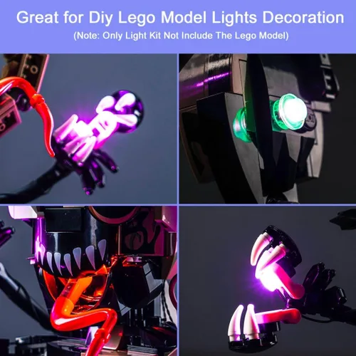 Miniatura 2 de Kit de luces LED mejorado compatible con Lego 76249 Venomized Building Set, decoración de luces compatible con Lego 76249 (modelo no incluido)