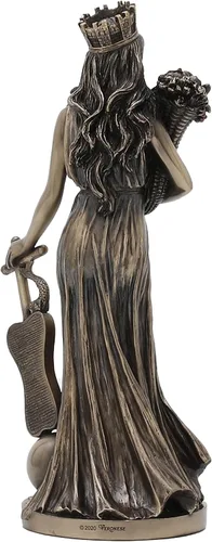 Miniatura 4 de Diseño Veronese Estatua de Tyche de 28,6 cm de la diosa griega de la fortuna y la prosperidad, resina de bronce fundido en frío, decoración