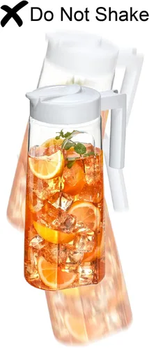 Miniatura 7 de Amazing Abby - Slim Mini - Jarra Tritan (48 oz), jarra de agua de plástico irrompible con tapa, sin BPA, resistente al calor, apta
