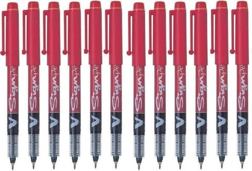 Miniatura 2 de Pilot V Sign - Bolígrafo de tinta líquida con punta de 2 mm, color rojo, caja con 12