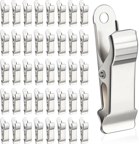 Miniatura 10 de 6 piezas de abrazaderas mini de metal, abrazadera de resorte mini, clips de cocodrilo de aligátor de 1/2 pulgada de ancho para trabajo, mordaza