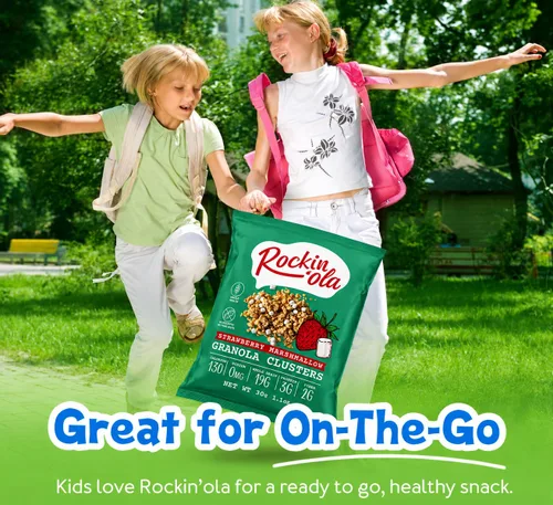 Miniatura 3 de Rockin'Ola - Racimos de granola, aperitivo de desayuno rápido, sin alérgenos, sin sabores artificiales, colores ni conservantes, paquetes
