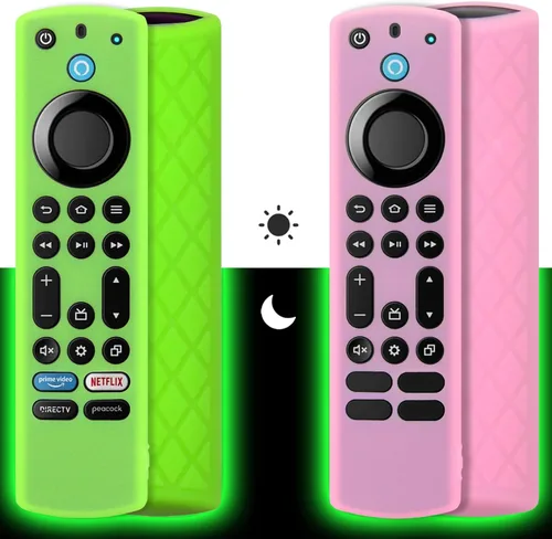 Miniatura 10 de Pinowu Funda de silicona para control remoto (2 unidades) para Fire TV Stick 4K Max/Insignia/Pioneer/Omni Series Fire TV Alexa Voice Remote mejorado