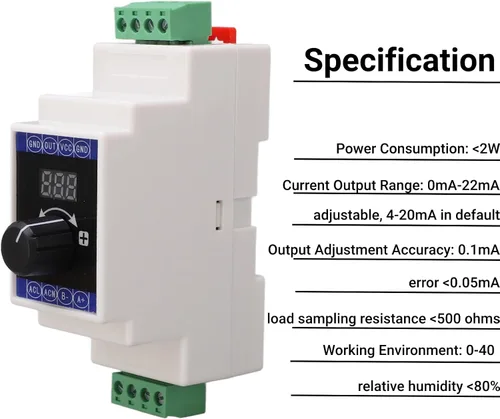 Miniatura 4 de Generador de señal 4-20mA con simulador de bucle de corriente de pantalla digital para calibración PLC y pruebas de dispositivos