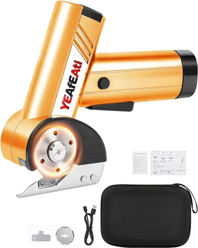 Miniatura 9 de Cordless Electric Scissors - Smart Display & 4-speed Settings, Rechargeable Cardboard Cutter Electric for Fabric, Leather, Padding & Cardboard