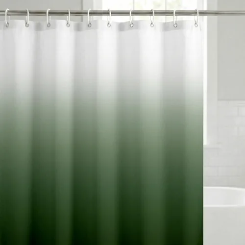 Miniatura 21 de Americanflat 71x74 Cortina de Ducha Sólida Negra - Cortina de Ducha Larga Resistente al Agua con Ojales de Metal Duraderos y 12 Ganchos - 100%