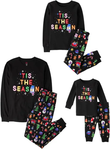 Miniatura 47 de The Children's Place Pijama de Navidad unisex para bebé, algodón Esqueleto