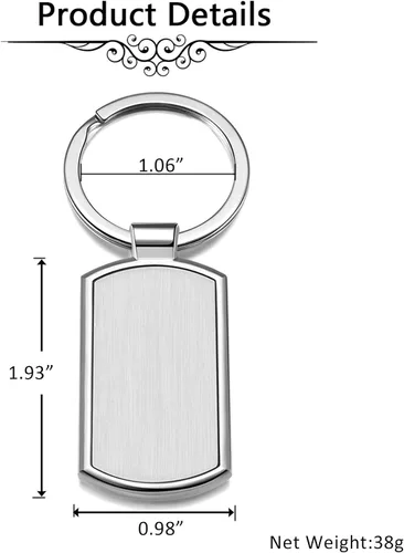 Miniatura 8 de Jovivi Llaveros personalizados personalizados con foto de doble cara, impresión a todo color, aleación de texto, imagen, llavero para hombres