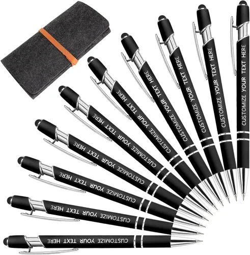 Miniatura 35 de Bolígrafos personalizados con lápiz óptico y grabado gratis, bolígrafos personalizados para negocios, graduación, aniversarios (hasta 500 unidades)