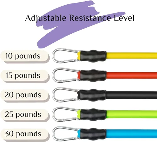 Miniatura 2 de Adjustable Foot Pedal Resistance Band, Durable Foot Pedal Resistance Trainer with Bag. Multifunctional Pedal Puller Resistance Rope with Handles.