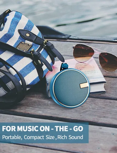 Miniatura 4 de INSMY C12 IPX7 Altavoz de ducha impermeable con Bluetooth, altavoz portátil pequeño, altavoces Bluetooth inalámbricos con sonido claro y fuerte