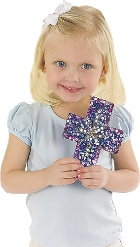 Miniatura 2 de Fun Express Juego de 24 tableros adhesivos cruzados a granel – Manualidades de escuela dominical para niños y actividades de manualidades cristianas