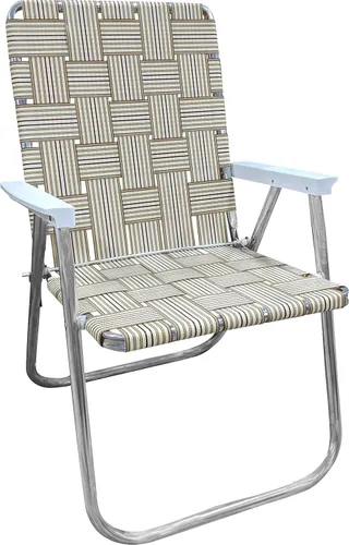 Miniatura 14 de Silla de césped plegable de aluminio al aire libre de Lawn Chair USA Sillas con correas resistentes para acampar, deportes, playa, jardín