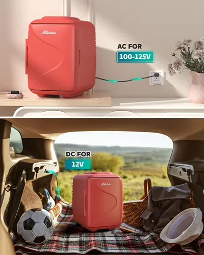 Miniatura 6 de BEICHEN Mini refrigerador [actualización], refrigerador pequeño de enfriamiento rápido de 4 litros/6 latas, refrigerador para el cuidado de la piel