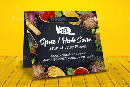 Miniatura 2 de Spice & Herb Saver - Piedra de hidratación con diseño de hojas (2.25 pulgadas de diámetro), mantiene el tabaco, hierbas y especias frescas