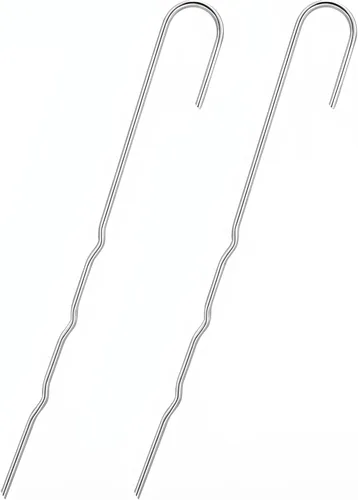 Yaocom 1 Pcs Kinked Ground Stakes 9 Inch Metal Garden Fence Edging Hook Heavy Duty J Shaped Galvanized Tent Fence Spikes for Dogs Digging Canopy