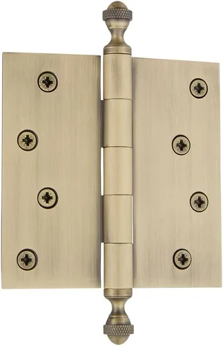 Miniatura 5 de Grandeur Hardware 824304 Bisagra residencial con punta de bellota de 3.5 pulgadas con esquinas de radio de 5/8 pulgadas en peltre antiguo