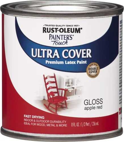Miniatura 35 de Rust-Oleum Brush On Paint 224430T Painter's Touch - Pintura de látex, cuarto de galón, imprimación blanca plana acrílica, 32 onzas líquidas