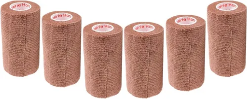 Miniatura 20 de Cinta adhesiva para veterinarios (negro) (paquete de 2) (3 pulgadas x 15 pies), autoadhesiva, adherente, cohesiva, flexible, autoadhesiva, rollo