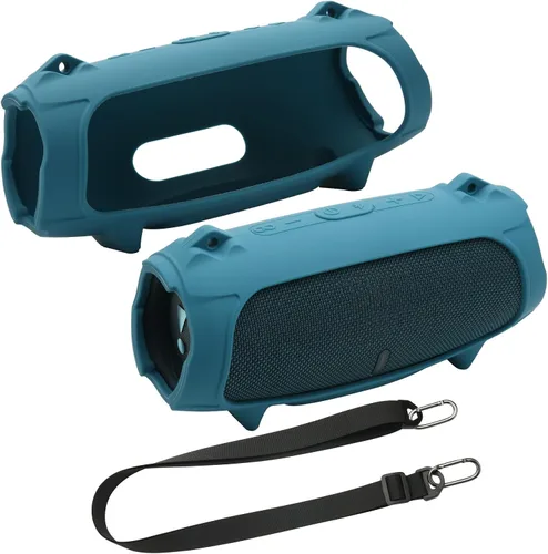 Miniatura 8 de Funda de silicona para altavoz portátil JBL Charge 5, funda protectora de transporte de viaje con soporte para correa de hombro, cubierta