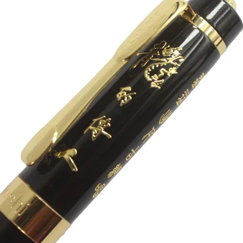 Miniatura 6 de Gullor 818 Fountian Pen con clip dorado - Negro
