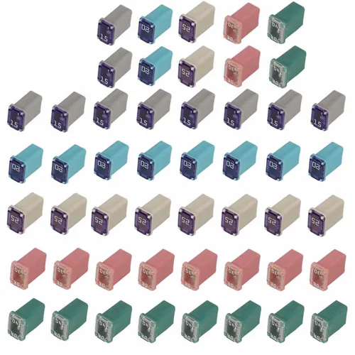 Kit de fusible de cartucho en forma de caja Mini MCASE automotriz de 50 piezas Multicolor 50 Pcs