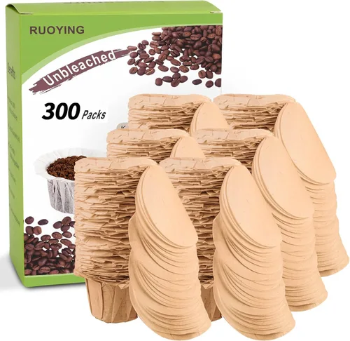 Miniatura 8 de Filtros de papel K Cup sin blanquear con tapa, se adapta a cápsulas reutilizables Keurig 1.0 y 2.0