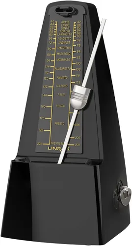 Metrónomo mecánico M1 para piano, guitarra, bajo, ukelele, tambor, violín, saxofón, trompeta y otros instrumentos musicales, ritmo y ritmo de pista,