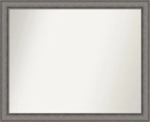 Miniatura 243 de Amanti Art Espejo de pared personalizado no biselado (24.5 x 24.5 pulgadas), marco gris marrón alta, varios tamaños personalizados, espejo de baño