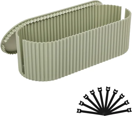 Miniatura 11 de FABROK Paquete de 2 cajas de gestión de cables, caja organizadora de cables con 20 bridas de cable, almacenamiento de tira de alimentación