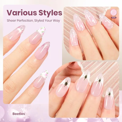 Miniatura 680 de Beetles - Esmalte de uñas de gel marrón – 0.5 onzas líquidas de esmalte de gel marrón oscuro, lámpara LED UV para uñas, regalo de manicura para I