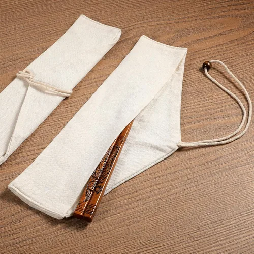 Miniatura 6 de Palillos reutilizables de estilo chino, palillos de dragón y fénix con soporte y bolsa de transporte, juego de palillos de madera natural (2 pares)